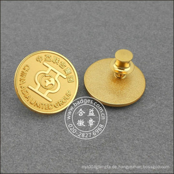 Gold Plated Runde Anstecknadel, organisatorische Abzeichen (GZHY-LP-017)